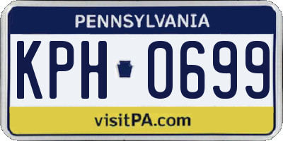 PA license plate KPH0699