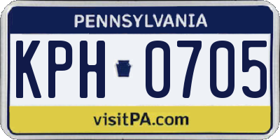 PA license plate KPH0705