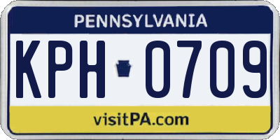 PA license plate KPH0709