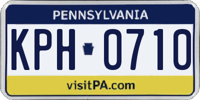 PA license plate KPH0710