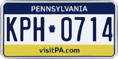 PA license plate KPH0714