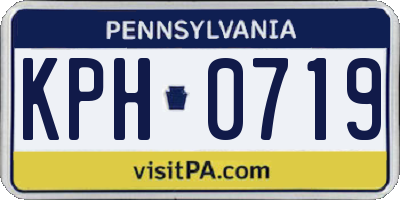 PA license plate KPH0719