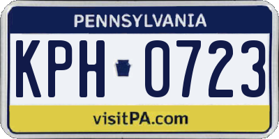 PA license plate KPH0723