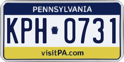 PA license plate KPH0731