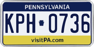 PA license plate KPH0736