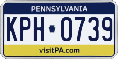PA license plate KPH0739