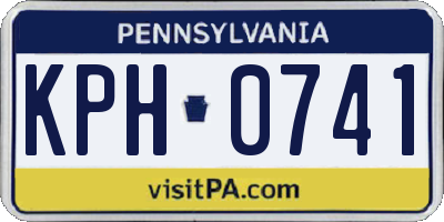 PA license plate KPH0741