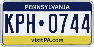 PA license plate KPH0744