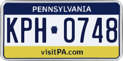 PA license plate KPH0748