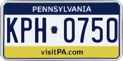 PA license plate KPH0750