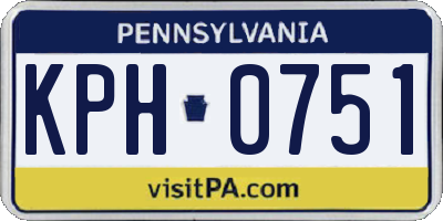 PA license plate KPH0751