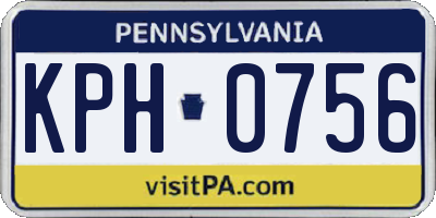 PA license plate KPH0756