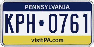 PA license plate KPH0761