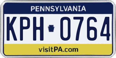 PA license plate KPH0764