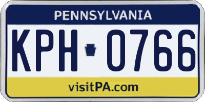 PA license plate KPH0766