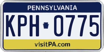 PA license plate KPH0775