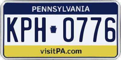 PA license plate KPH0776