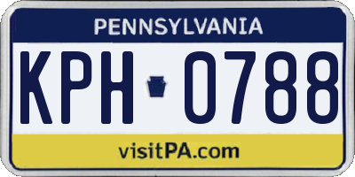 PA license plate KPH0788