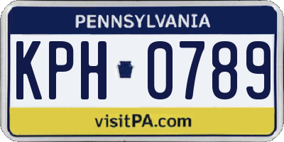 PA license plate KPH0789