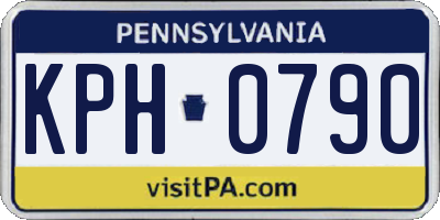 PA license plate KPH0790