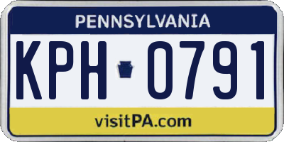 PA license plate KPH0791