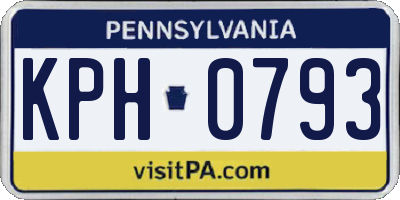 PA license plate KPH0793
