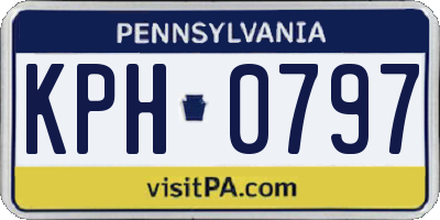 PA license plate KPH0797