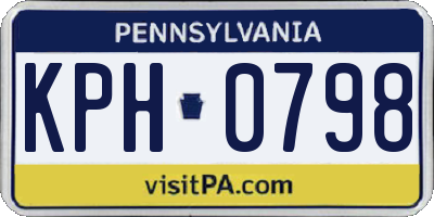 PA license plate KPH0798