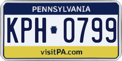 PA license plate KPH0799