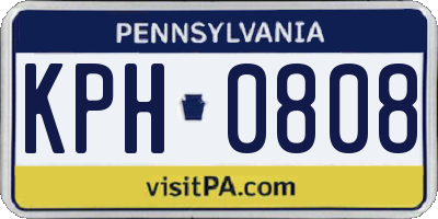 PA license plate KPH0808