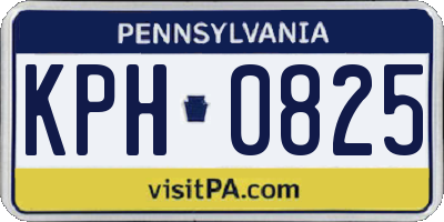 PA license plate KPH0825