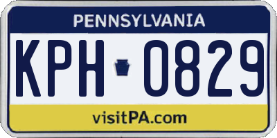 PA license plate KPH0829