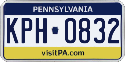PA license plate KPH0832