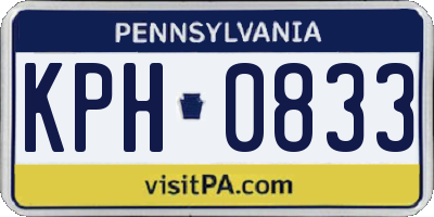PA license plate KPH0833