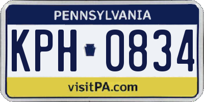 PA license plate KPH0834