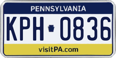 PA license plate KPH0836