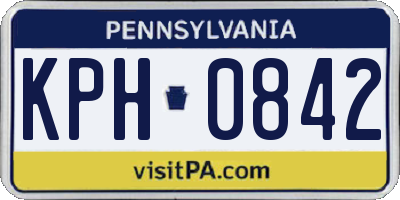 PA license plate KPH0842