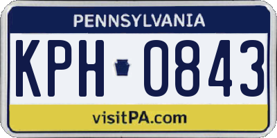 PA license plate KPH0843