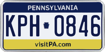 PA license plate KPH0846