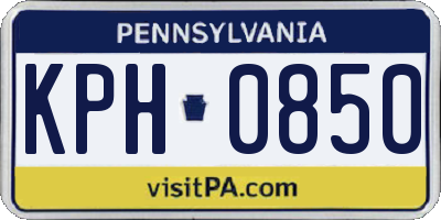 PA license plate KPH0850
