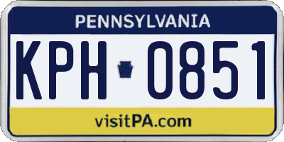 PA license plate KPH0851