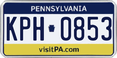 PA license plate KPH0853