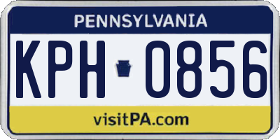 PA license plate KPH0856