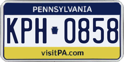 PA license plate KPH0858