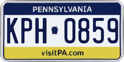 PA license plate KPH0859