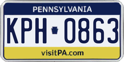 PA license plate KPH0863