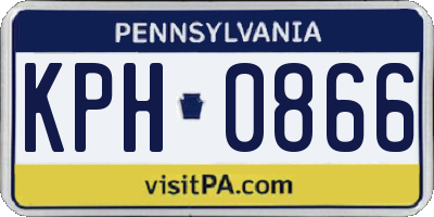 PA license plate KPH0866