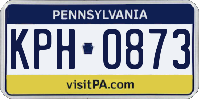 PA license plate KPH0873