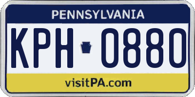 PA license plate KPH0880