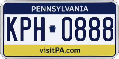 PA license plate KPH0888